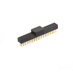 Pitch 1.00mm 180° 双排 DIP 排母 塑高2.1mm PC2.0